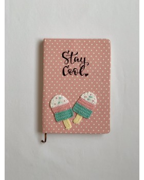 Diary with Crochet Embellished Ice cream